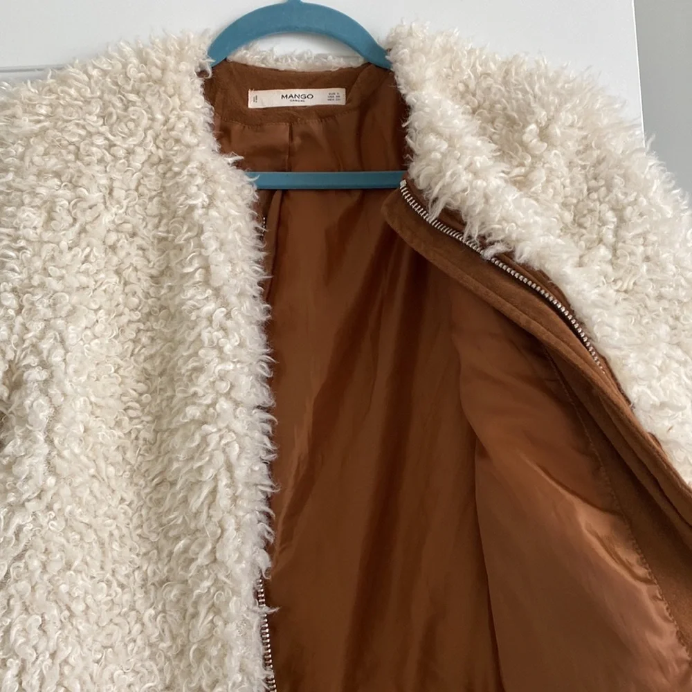 Mango Shearling Short Zipper Jacket - Picture 5 of 5